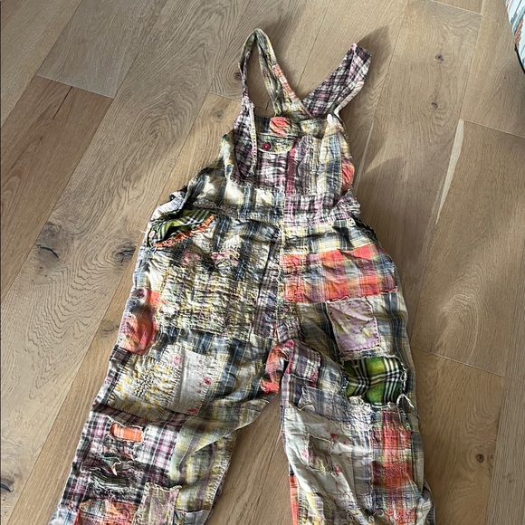Magnolia Pearl Artisan Patched Overalls - Picture 4 of 15